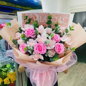 Bó Hoa Sáp Tone Hồng Lãng Mạn Dành Tặng Cho Người Thương MS92